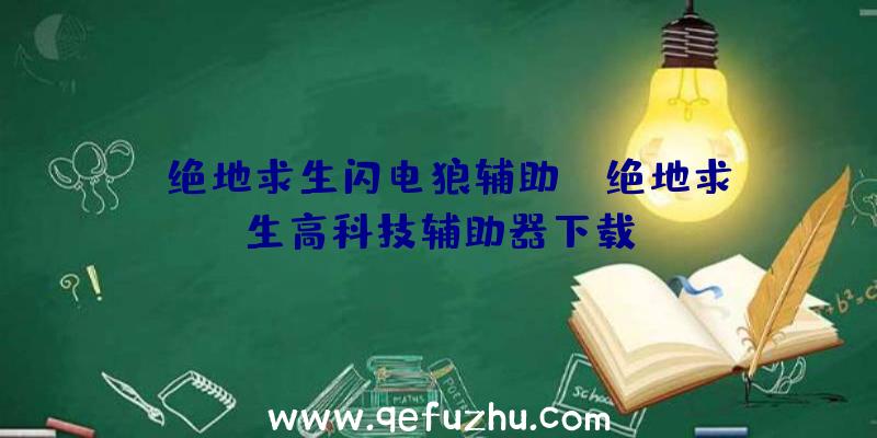 「绝地求生闪电狼辅助」|绝地求生高科技辅助器下载